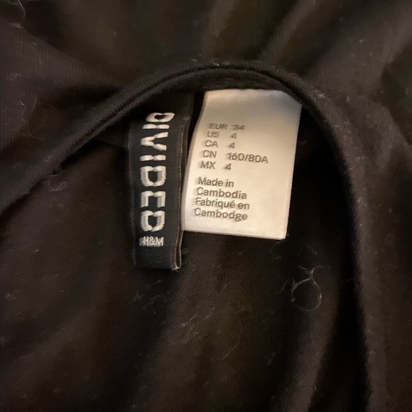 Black summer dress, open strap back. H&M, Light material - Picture 4 of 5